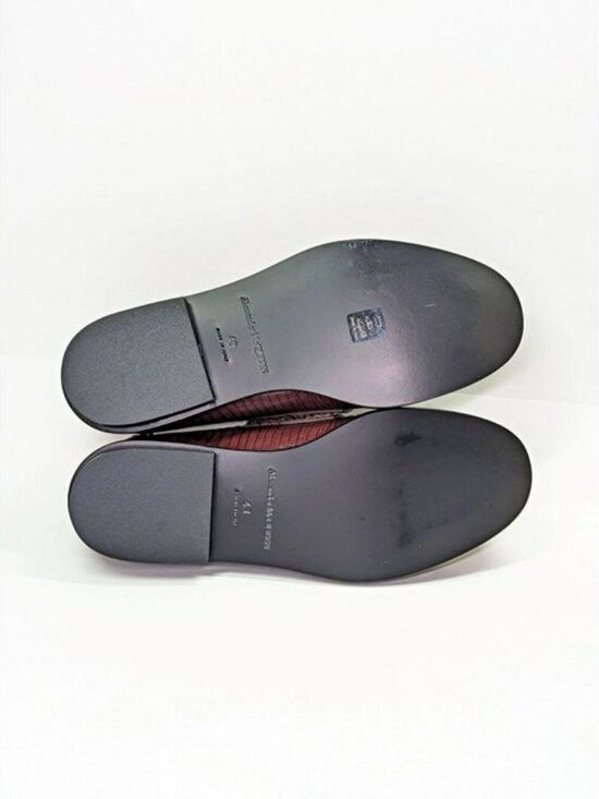 Alexander McQueen Men\'s Croc Embossed Apron Toe Loafers Size 43 (MSRP $990) main image 10